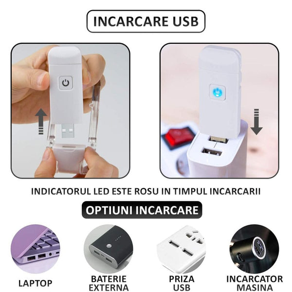 Lampă de Citit USB LED Pliabilă