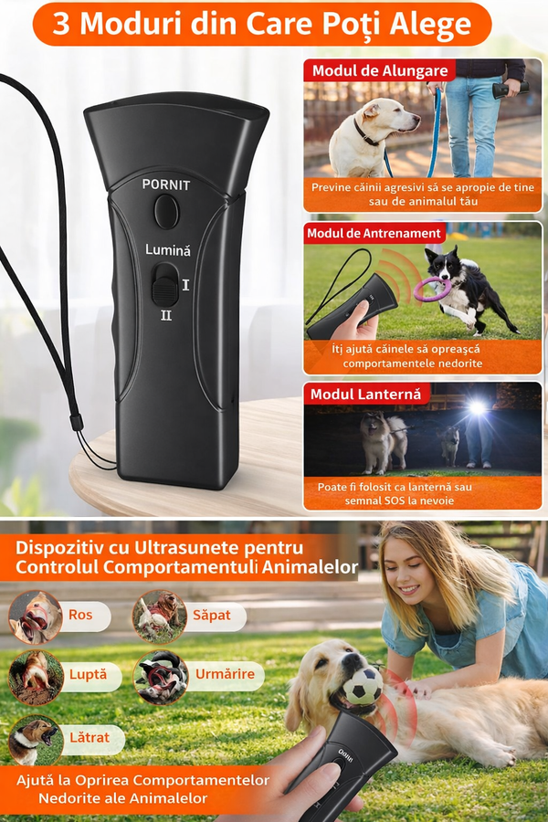 Dispozitiv Ultrasonic Anti-Lătrat